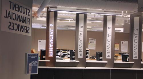 Student Financial Services Office in Student Services Center.
