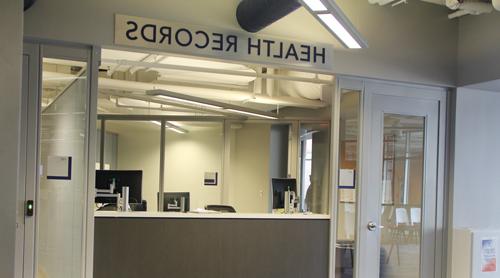Health Records Office in Student Services Center.